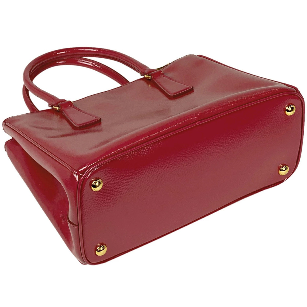 Prada Pink Shoulder Plate Galleria Logo Leather Bag Saffiano Handbag